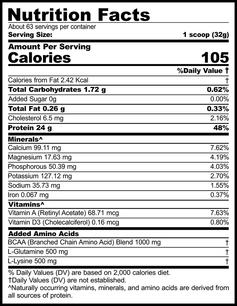 Marine Collagen & Clear Whey Protein - Nutrition Facts